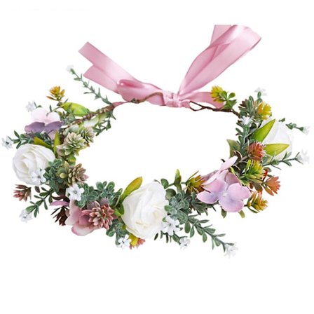 AVEKI Kvinnor Flickor Blomsterkrona Bröllop Eucalyptus Halo Bröllop Blommig Hårband Fotografering,GSG-028