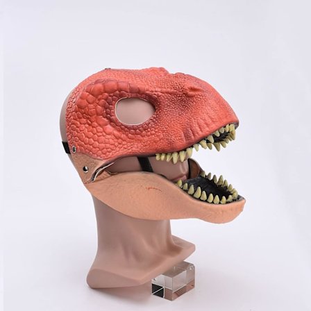 BestAlice Dino Mask Moving Jaw, Dinosaur Mask Huvudbonader, Jurassic Movable Dinosaur Head Toys Velociraptor Mask Halloween