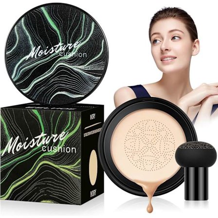 Moisture Cushion CC Cream, Fejlfri Air Cushion Foundation med Honning og Fyr, Langtidsholdbar Vandfast Makeup til Moden Hud (01#)