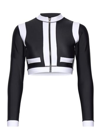 Mirage Coco Ls Crop Top Zipped Crop Tops Long-sleeved Crop Tops Svart Rip Curl*Betinget Tilbud