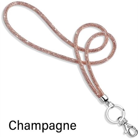 Rhinestone Phone Lanyard Crystal Chain Straps CHAMPAGNE