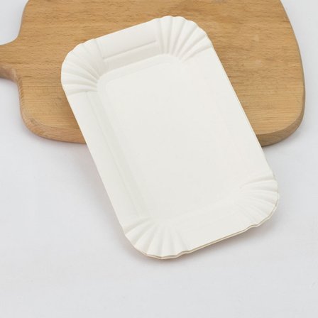 Sett med 30 hvite pappkartongbrett - presentasjonsbrett for bakverk