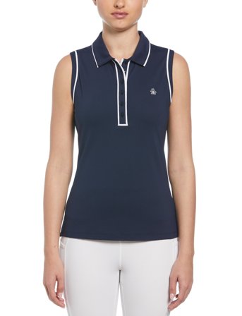 Original Penguin Golf Sleeveless Veronica Polo - Navy - S