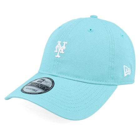New Era - MLB Ble unconstructed Czapka Z Daszkiem - New York Mets Mini Logo 9TWENTY Blue/White Dad Cap @ Hatstore