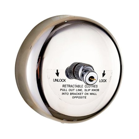 Indtrækkelig tøj tørrestativ rustfrit stål tøj tørrestativ poleret forkromet justerbar reb 2,8 m altan udendørs indendørs