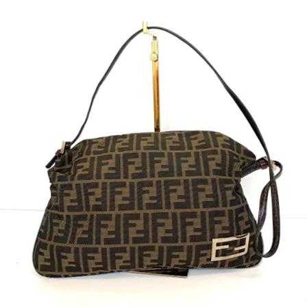 Fendi Vintage Pre-owned Canvas crossbodyvskor brun, Dam Vintage Väskor, Dam, Storlek: ONE SIZE