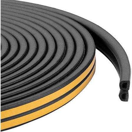 D-Profil Tätningslist, Dörr- och Fönstertätning med Stark Vidhäftning, Ljudisolering