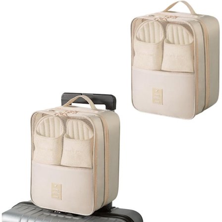 2-pak Sko Opbevaringsposer - Til Rejser & Daglig Organisering - Kan Indeholde 3 Par Sko