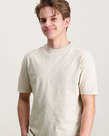 Les Deux Core Contrast T-Shirt Beige T-skjorter Gutt - Kids Brand Store