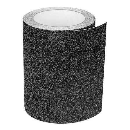 Anti-slip Tape til Trapper, Friktion, Slibende for Sikkerhed, Stiger, Indendørs, Udendørs, Høj Trækkraft, 15cm X 5m, Sort