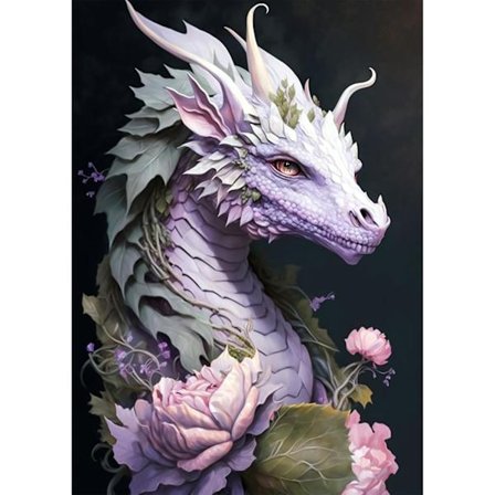 5D Diamantmaleri 30x40cm Farvet Drage A