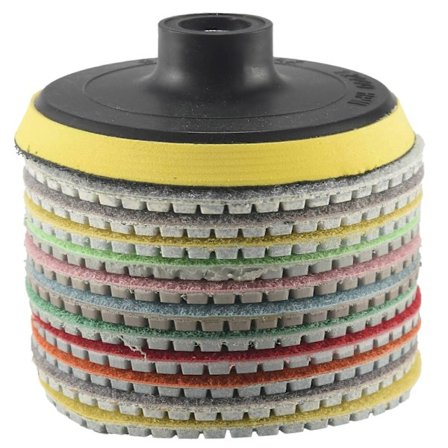 12 stk. Slipeverktøy Våte Tørre Diamantpoleringsputer Slipeplate Sliper for Stein Betong Marmor Poleringsmaskin