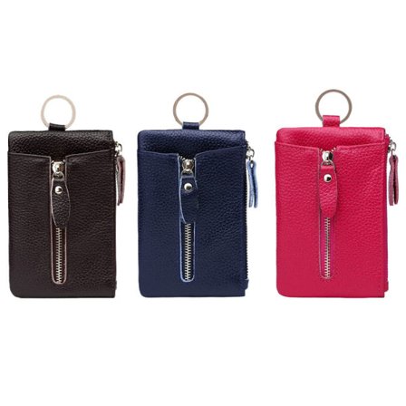 Lær nøkkelringdeksel, ekte lær bil smart nøkkelring IC