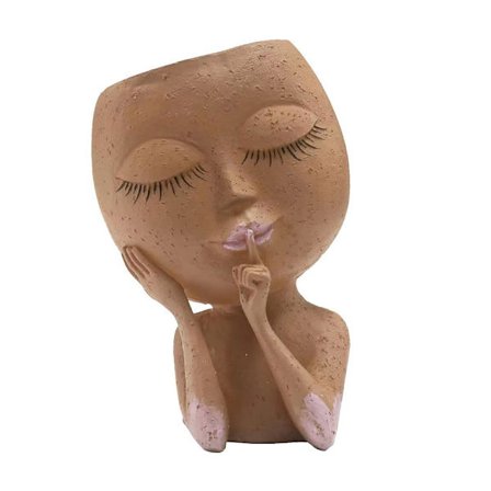 Girl Face Head Staty Docka Blomkruka A A A
