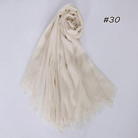 Skjerf for kvinner 2022 Bomull Lin Ensfarge Tr Bomull Koreansk stil 30# beige 190cm