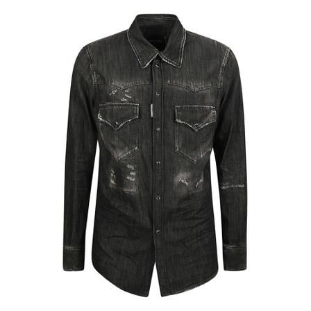 Dsquared2 Denim Shirts Sort, Herre Skjorter