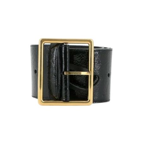 Saint Laurent Vintage, Pre-owned Leather belts Zwart, Dames, Maat:ONE Size