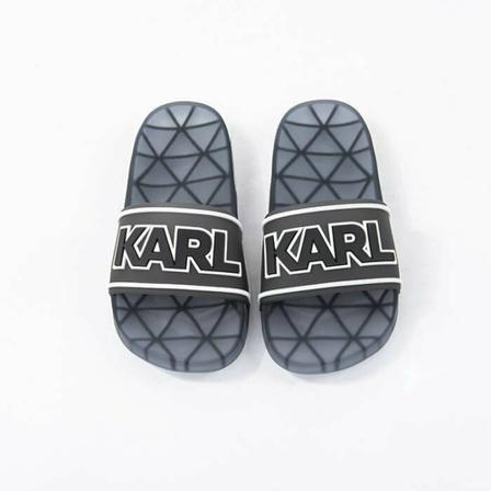 Karl Lagerfeld, Kondo Klear Karl Band Slide Kl 80710 V00 Zwart, Dames, Maat:36 EU,synthetisch