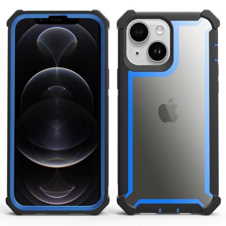 Iphone 14 Anti-drop Full Protection Slim Skal - Svart / Blå Black / Blue