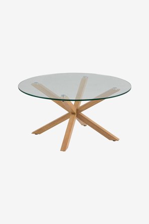 NORDFORM - Sofabord Milou, 82 x 82 cm - Transparent - Sofabord - Fra Homeroom