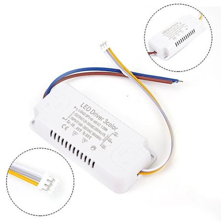 3-Farvet LED Driver 260-280mA Transformer 8-24Wx2 20-40Wx2 30-50Wx2 40-60Wx2 50-70Wx2 Til Loftlampe [DB]