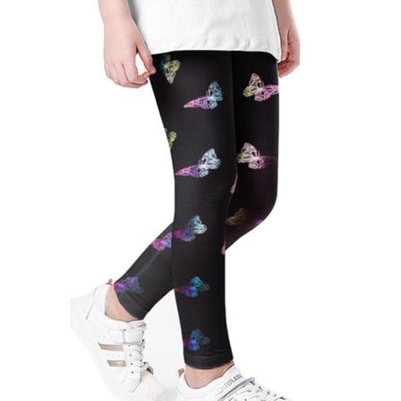 Print För Flickor Leggings Elastiska Midja Byxor