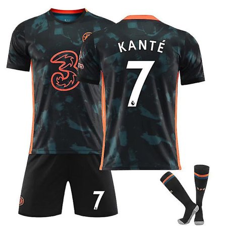 Kante #7 Trøye Chelsea Fc -22 Fotball T-skjorter Trikotsett For Kids Youth Z X