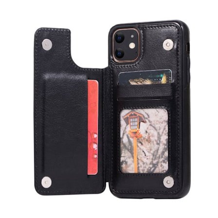 iPhone 11 Case with Card slots - Black