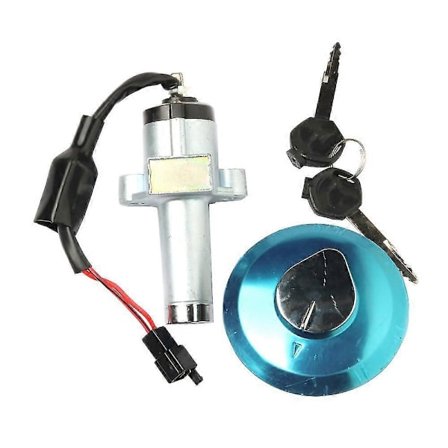 För CB125 CB CG XL 125 CB125F Motorcykel Tändningslås Bränsle Gastanklock Skydd Säte Lås Nyckelset - I lager