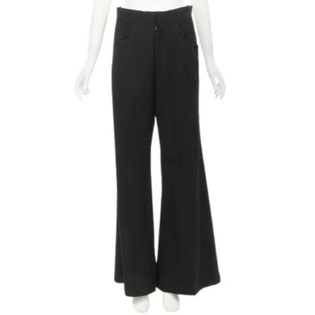 Yohji Yamamoto Pre-owned, Pre-owned Wool bottoms Zwart, Dames, Maat:L,wol