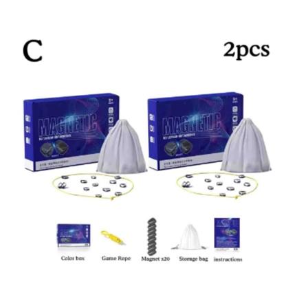 Joulun magneettinen shakkipulmapeli hauska interaktiivinen lautapeli köysityyli 2pcs C