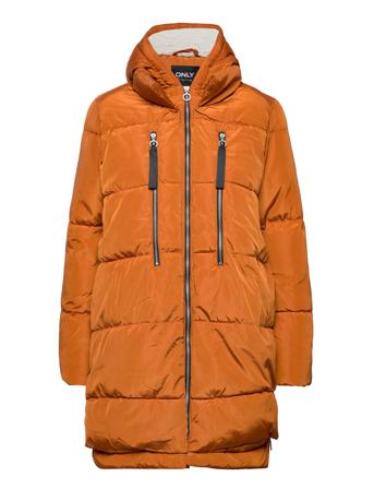 Onlnora Long Puffer Coat Cc Otw Orange ONLY