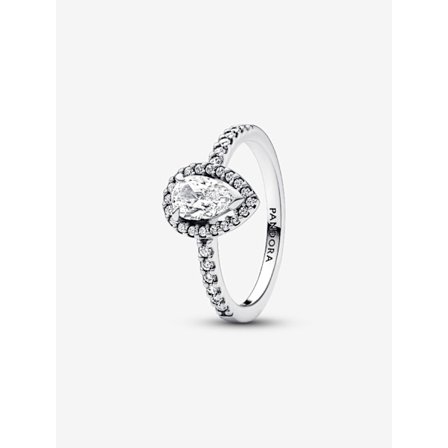 Pandora - Sparkling Pear Halo Ring - Sterlingsilver
