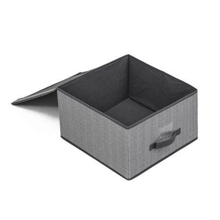 Foldbar opbevaringsboks i ikke-vævet stof med låg Sammenfoldelig hjemmetøj Organizer Husholdnings tøjholder til etui M