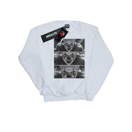 It Chapter 2 Herr Pennywise Foto Närbild Sweatshirt 3XL Vit White 3XL