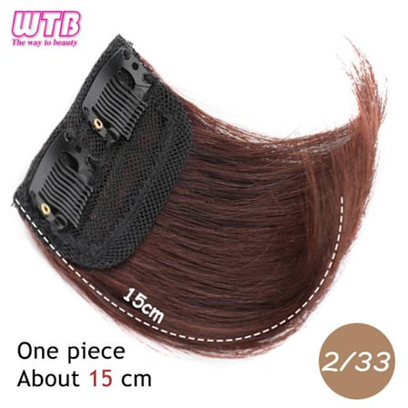 Synteettiset Invisable saumattomat hiustyynyt Clip In One Piece 2 Clips Lisää hiusten volyymia Hiustenpidennykset Yläsivupeite Hiuslisäke