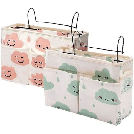 Sängynreunustasku, 2 kpl Sängynreunustaskua, Parvisängyn Säilytys, Sängynreunassa Säilytys