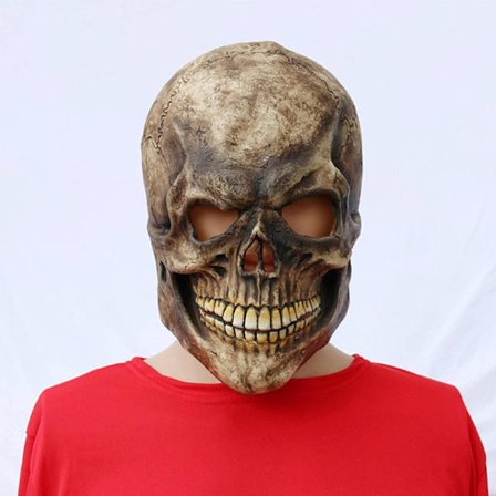1 st Halloween Cosplay Dödskalle Latex Konstig Huvudmask
