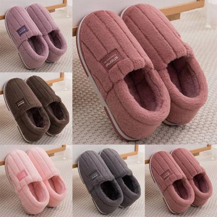 Unisex Tofflor Platt Botten Varm Mjuk Slitage Halkfri Mid Tube