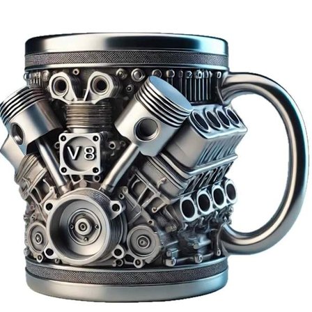 V8-motor rustfri stål kop V8-motor krus V8-motor rustfri stål kop personlig 3D-motor kreativ V8-motor krus