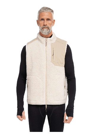 Dovre Teddy Fleece Väst | Polyester Beige Jackor Herr L