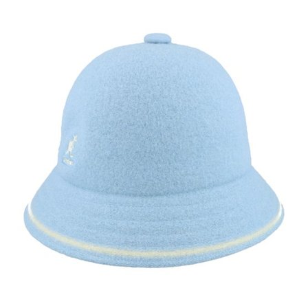 Kangol - Blå bucket Hatt - Stripe Casual Glacier/Off White Bucket @ Hatstore