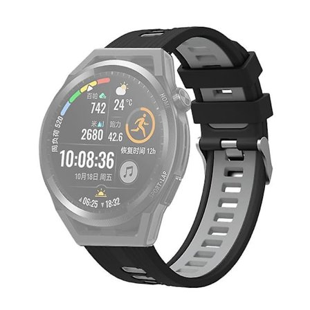 20mm Silikonsportband för Samsung Galaxy Watch6 40/44mm/Watch 4/5 40/44mm /5 Pro 45mm Tvåfärgad