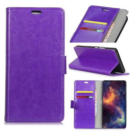 Sony Xperia 10 - Plånboksfodral Crazy Horse - Lila Purple Lila