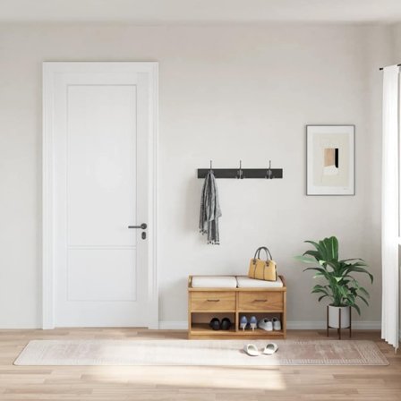 vidaXL Matta tvättbar 80x300 cm beige halkfri