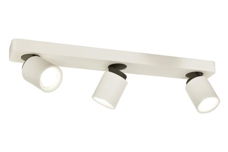 Aneta Lighting ROLLO 3-SPOT rekke, hvit/grå, 3 x GU10