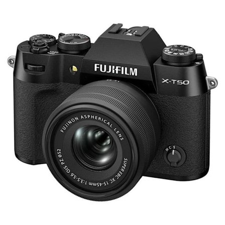 Hybrid Fujifilm hybridkamera x-t50 sort + 15-45