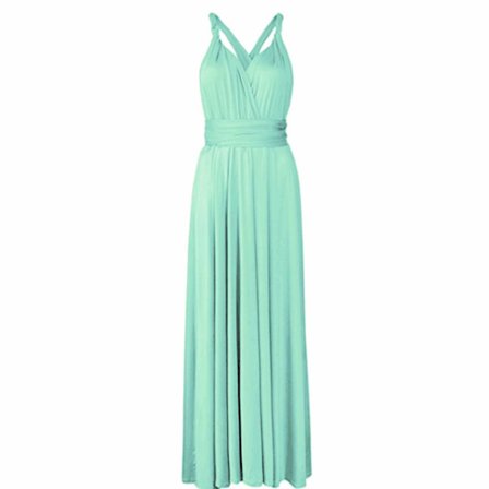 Dambandage Multi Way Wrap Convertible Maxiklänning Brudtärna Z