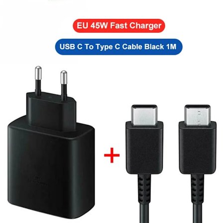PD45W USB C Lader for Samsung Galaxy S24 S23 S22 S21 S20 Ultra S10 Plus FE Superrask Lading Type C Ladekabel Tilbehør