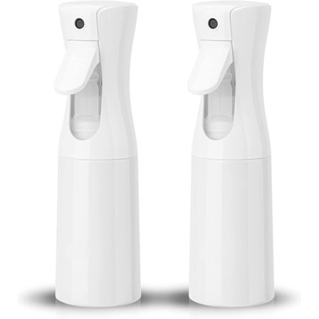 6,8 OZ/200 ML Kontinuerlig Sprayflaske (Hvid 2-pak), Hårsprayflaske, Fin Mist Vandsprayflaske til Saloner, Frisørarbejde, Planter, Hudpleje, Rengøring